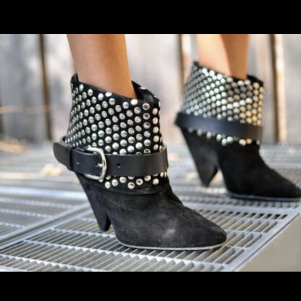 Studded Heeled Boots 9.5 SEE DESCRIPTION